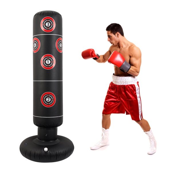 Willstar 160cm Inflatable Stress Punching Tower Bag Free Standing Water Boxing Training Column