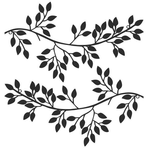 4Pcs Metal Tree Leaf Wall D??cor Vine Olive Branch Leaf Wall Art Artistic Wall Hanging Sign Decorative Wall Sculpture Sturdy Home Decoration for Living Room Bedroom Wall Decoration