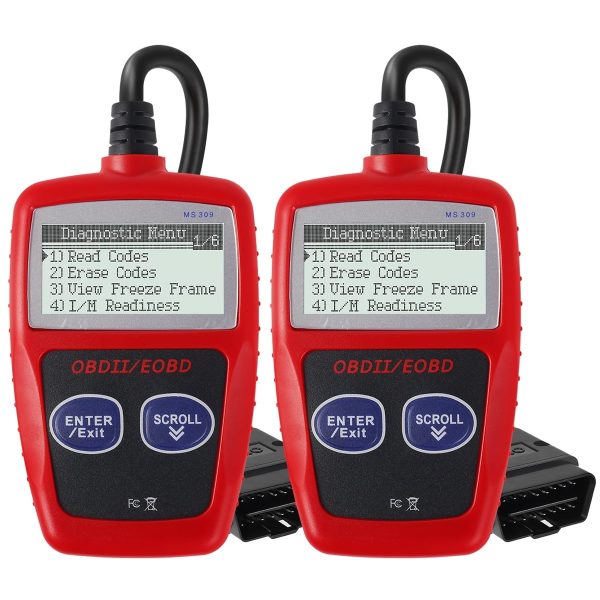 2PCS Car Fault Code Reader Scanner Code Reader I/M Readiness Accurate Engine Diagnostic Scanner Multifunctional OBD2 Scanner Read and Erase Fault Code View Freeze Data CAN Scanner Diagnostic Tool