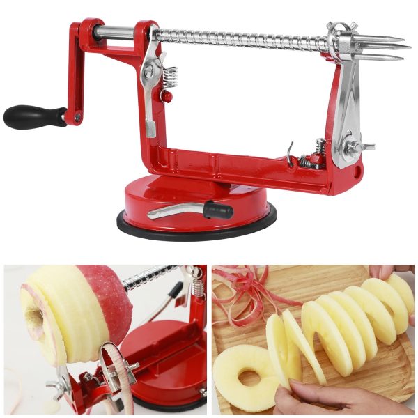 Apple Peeler Corer 3 In 1 Fruit Peeler Slicer Corer Kitchen Tool Sharp Fruit Peel Remover Machine with Suction Base for Fruit