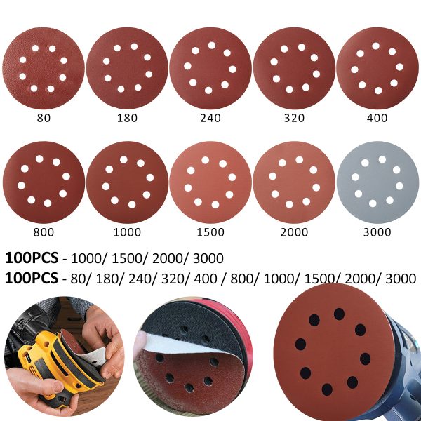 Lzvxtym Adjustable High Resistance Velcro Sanding Discs, Alumina Dark Brown