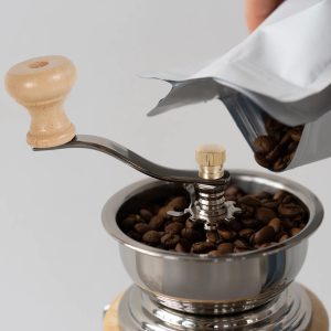 Mason Jar Coffee Grinder with Crank Handle Manual Coffee Grinder Stainless Steel Coffee Grinder Lid Attachment Detachable Hand Coffee Bean Grinder for Wide Mouth Mason Jars