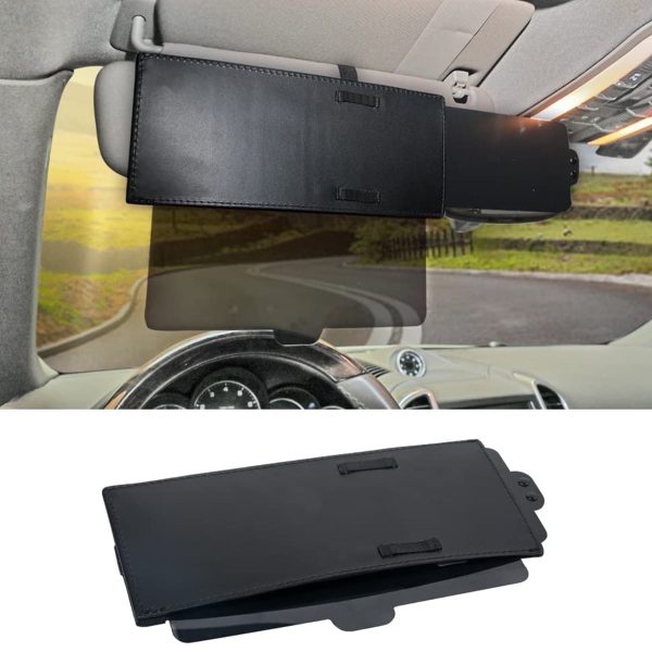 2PCS Car Visor Extender Anti-Glare Adjustable Car Sunshade Extender Universal Anti-impact Car Sun Visor Extension Car Interior Accessories for Most Automobile SUV Truck