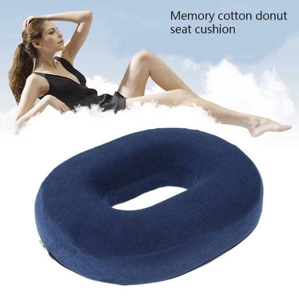 EUWBSSR Memory Foam Donut Ring Cushion Donut Pillow Tailbone Hemorrhoid Seat Cushion Orthopedic Pain Relief Doughnut Pillow, Comfort Seat Pad Coccyx Pain Relief Pillow for Home Car