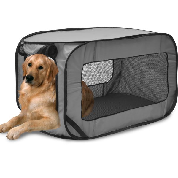 Jetcloudlive Dog Travel Crate Foldable Pop Up Dog Crate with Storage Bag 36.6脳20.5脳20.5 Inch Travel Pet Kennel Small Dog Tent Crates Cage Portable Puppy Seat Kennel for Indoor Outdoor Puppy Cat