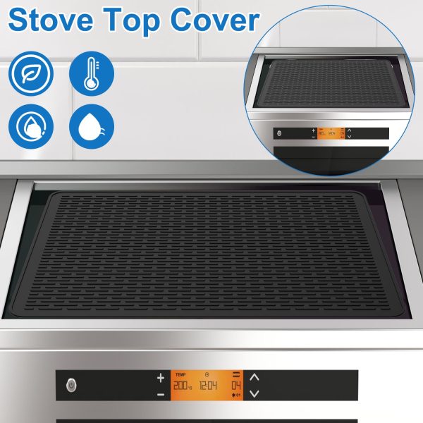 Jetcloudlive Heat Resistant Stove Top Cover, Black