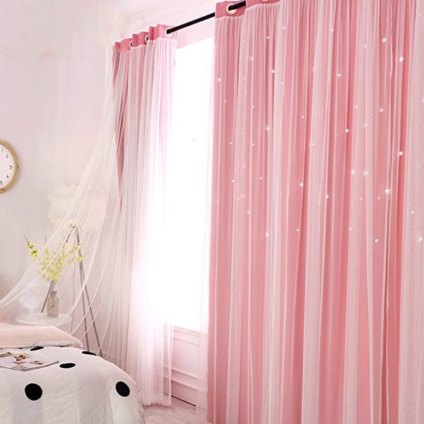 Jetcloudlive One-Layer Blackout Curtain Nordic Style Bedroom Living Room Curtain(Without Yarn)