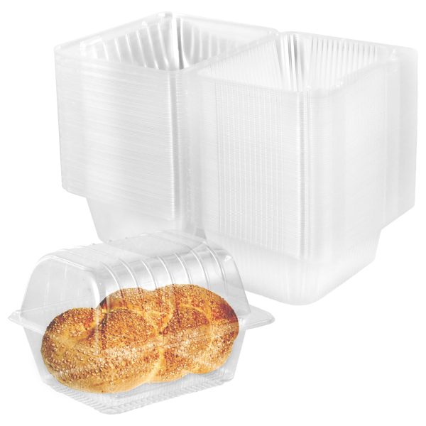 Jetcloudlive Plastic Take Out Container, Clear (100 Pack)