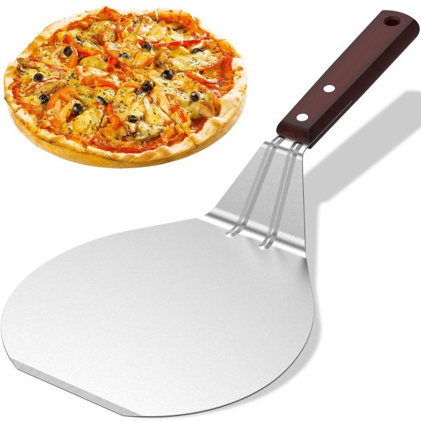 Tcwhniev Pizza Peel 12" x 65" Stainless Steel with Wooden Handle