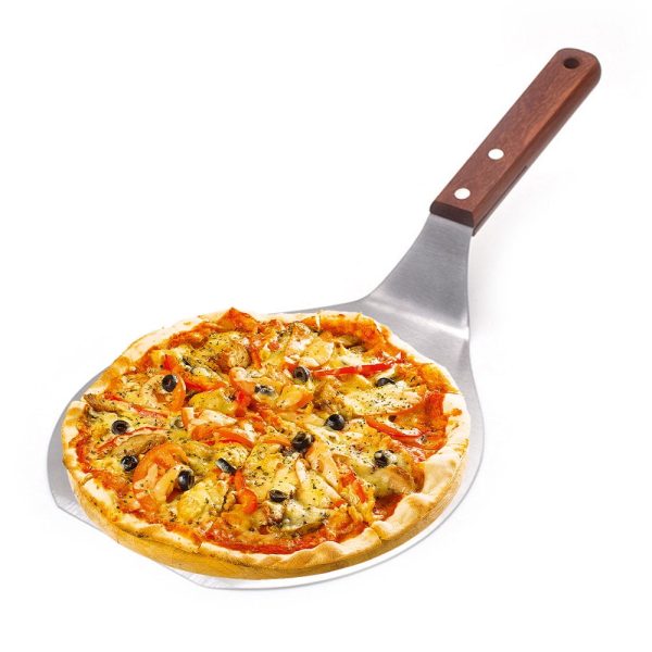 Tcwhniev Pizza Peel,13.2x6.5inch Jumbo Spatula Extra Large Pizza Peel Cake Lifter Cookie Oven Turner,Stainless steel Pizza Paddle with Wood Handle