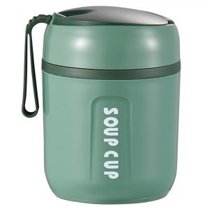 RZVNMKO Green Stainless Steel Leakproof Soup Food Storage Jar