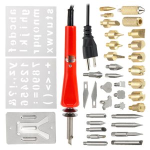 ODOMY 71/37 Pieces US Plug Electric Wood Burning Tool Kit Craft Set Soldering Pyrography Art Pen Tips