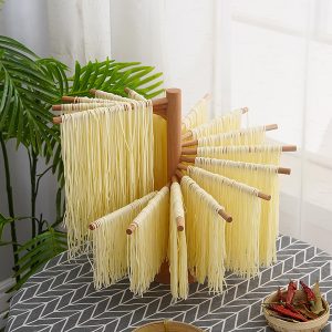 RZVNMKO Collapsible Pasta Drying Rack with 16 Suspension Rods Homemade Fresh Noodle Hanger Easy Storage and Quick Set-Up Hanging Rack for Home Kitchen