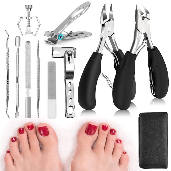 Mamamax Podiatrist Toenail Clippers,10 Pcs Toe Nail Clippers for Thick Nails and Ingrown Toenails,Professional Toenail Clippers Set,Toe Nail Clippers for Adult and Seniors
