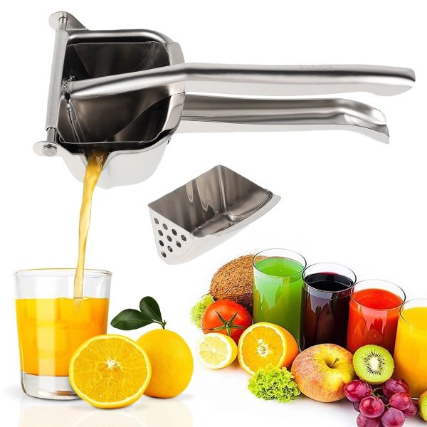 Jetcloudlive Stainless Steel Lemon Squeezer Manual Citrus Juicer Squeezer Heavy Duty Lime Squeezer Juice Extractor Orange Lime Grapefruit Presser Fruit Juicer