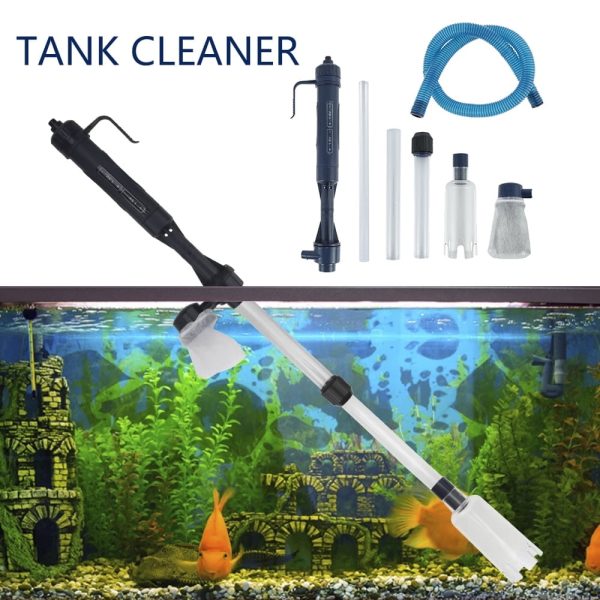 Electric Aquarium Gravel Cleaner Fish Tank Vacuum Gravel Cleaner(Power cord not included)