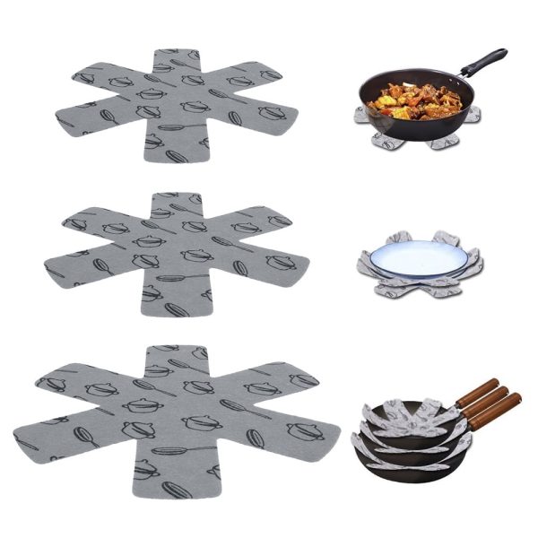 EUWBSSR 15Pcs Pot Pan Separator Dividers Pad Pot and Pan Protectors Non Slip Scratch Proof Kitchen Cookware Protector Tools