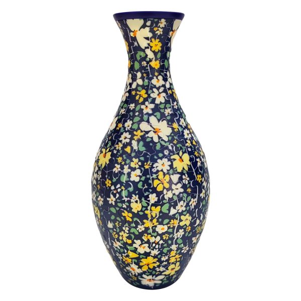 3D Puzzle Vase Plastic Arts Jigsaw Flower Vase Made by 160 Curved Plastic Puzzle Pieces Home Decor for Flower Arrangement Office