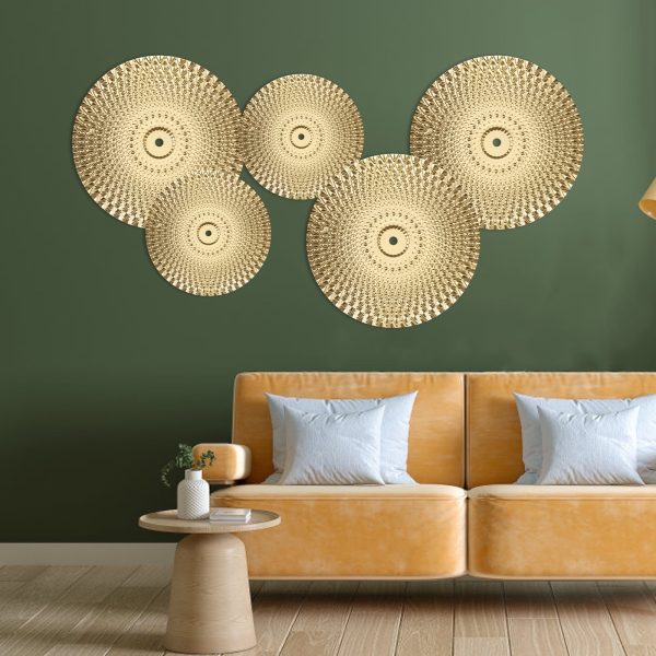 EUWBSSR Metal Plate Wall Decor Art Minimalist Gold Decoration Hangable Home Decor Exquisite Hanging Decor Metal Art Decor for Home Office