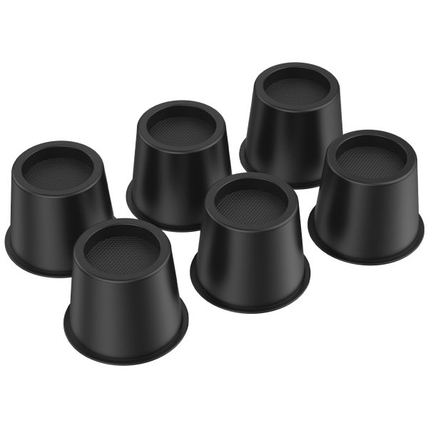 4/6Pcs Bed Riser 4 Inch Heavy Duty Round Furniture Riser Plastic Bed Lift Riser Sofa Couch Lift Riser Table Leg Riser Elevation in Height 3.2 Inch for Table Chair Sofa Bed