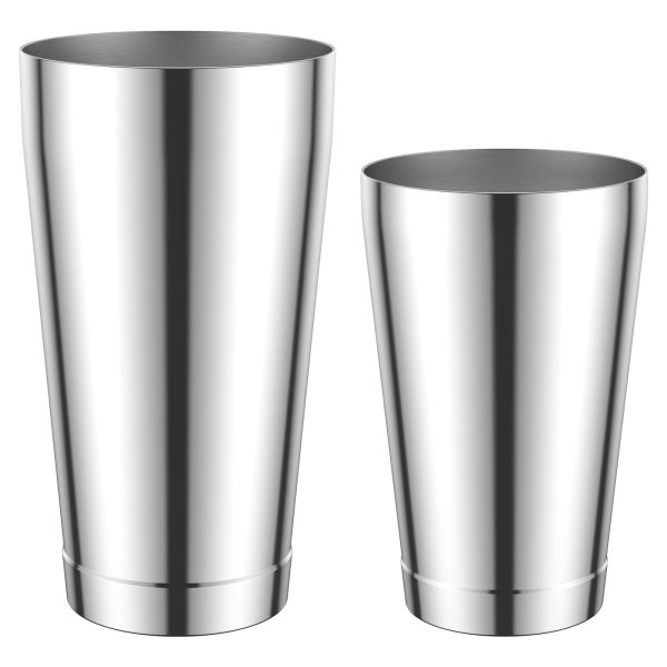 Boston Cocktail Shaker 20 oz 24 oz Stainless Steel Bar Bartender Shaking Tins Professional Martini Shakers Dishwasher Safe Boston Shaker Set Metal Martini Mixer for Bartending Beginner