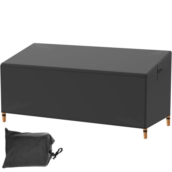 3-Seater Outdoor Couch Cover Waterproof, 80 Inch Patio Furniture Cover for Sofa, High-Quality Polyester & Double-Stitched Seams, Classic Black