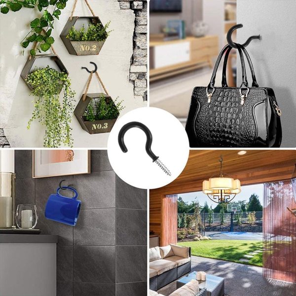EUWBSSR Ceiling Screw Cup Hooks Hanging Heavy Duty Screw-in Outdoor Indoor Plants Garage - Image 4