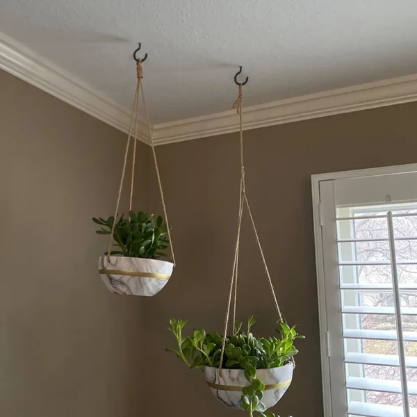EUWBSSR Ceiling Screw Cup Hooks Hanging Heavy Duty Screw-in Outdoor Indoor Plants Garage - Image 3
