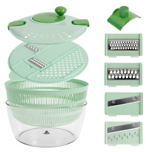 Vegetable Cutter,Mandoline Slicer Adjustable Vegetable Chopper Multifunctional Vegetable Cutter Food Chopper with Hand Guard Sharp Stainless Steel Blades for Vegetables Fruits Home Kitchen