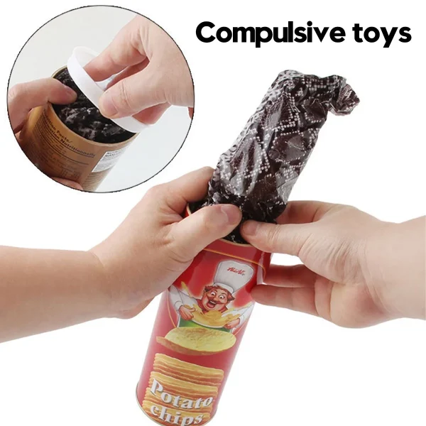 FYJUCPA  Potato Chip Snake Jump Spring Snake Toy Gift April Fool Day Party Decoration Jokes in A Can Gag Gift Prank - Image 4