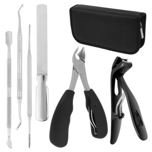 Tcwhniev Podiatrist Toenail Clippers,6 Pcs Toe Nail Clippers for Thick Nails and Ingrown Toenails,Professional Toenail Clippers Set,Toe Nail Clippers for Adult and Seniors