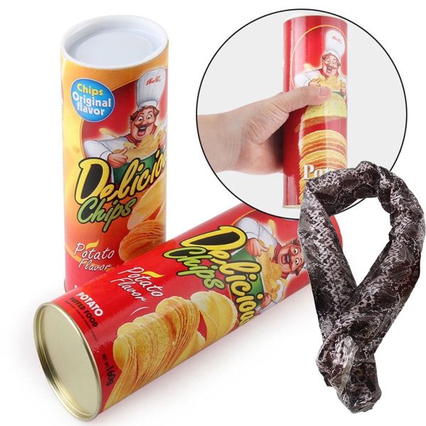 FYJUCPA  Potato Chip Snake Jump Spring Snake Toy Gift April Fool Day Party Decoration Jokes in A Can Gag Gift Prank