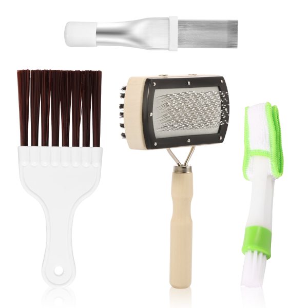 4Pcs Air Conditioner Fin Cleaning Brush Double Sided AC Coil Cleaner Efficient Air Conditioning Condenser Blade Cleaning Tool for Home