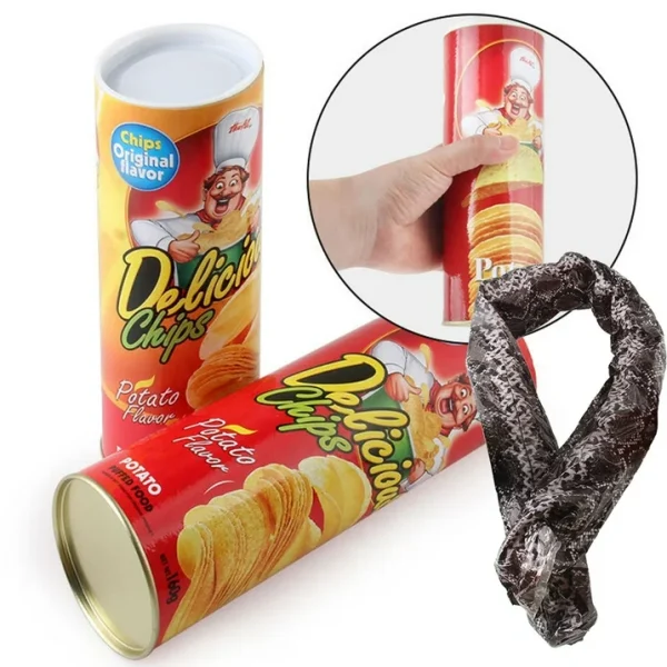 FYJUCPA  Potato Chip Snake Jump Spring Snake Toy Gift April Fool Day Party Decoration Jokes in A Can Gag Gift Prank - Image 5