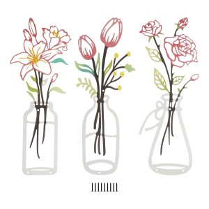 3-Piece Metal Flower Wall Decor Minimalist Metal Wall Sculptures for Bedroom, Living Room, Kitchen, Lightweight and Gift-Worthy for Housewarming