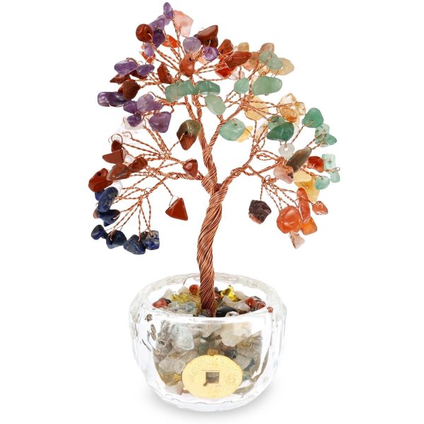 Crystal Tree of Life Healing Crystal TreesBirthday Gifts for Women for Home Decor, Office Desk Decor, Living Room Decor, Handmade Bonsai Trees for Positive Energy, Money, Good Luck