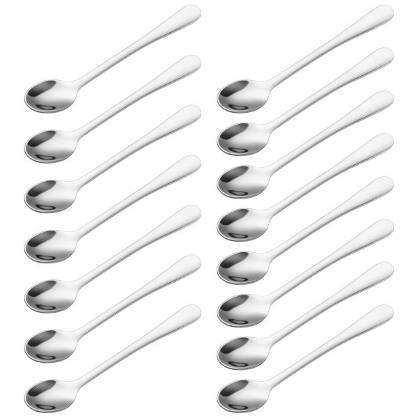 LINFANG 15Pcs Tiny Stainless Steel Spoons for Spice Jars 3 Inch Reusable Mini Condiment Spoons Cute Seasoning Little Spoon for Sugar Salt Spices Dessert