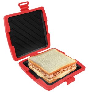 Microwave Sandwich Maker Wireless Microwave Toaster Versatile Time Saving Sandwich Maker for Home Traveling Office Dormitory