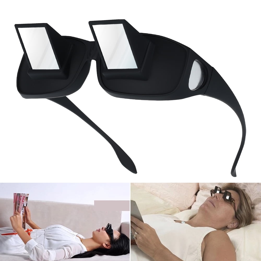 Hvxrjkn Lazy Glasses,Horizontal Glasses, Lazy Glasses Bed Prism Spectacles Readers Glasses 90 Degree Prism Glasses for Laying Down Reading