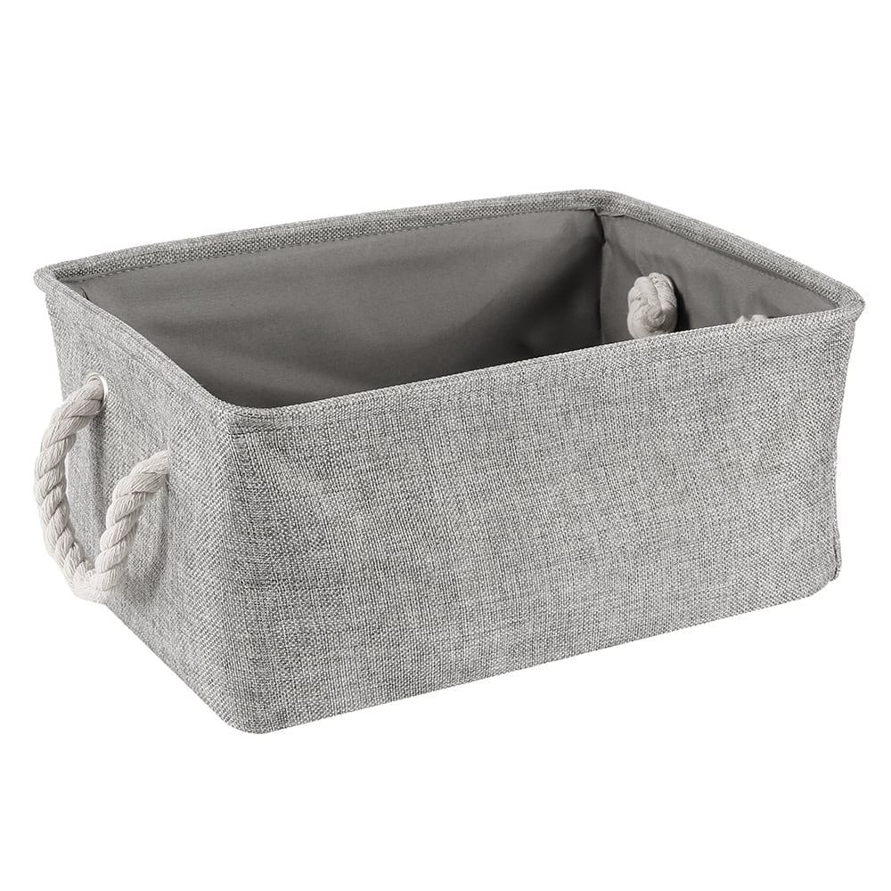 Rzvnmko Grey Basket Storage Baskets Fabric Baskets Rectangular Storage Bins Decorative Baskets Canvas Storage Basket for Empty Gifts, Basket Storage for Nursery