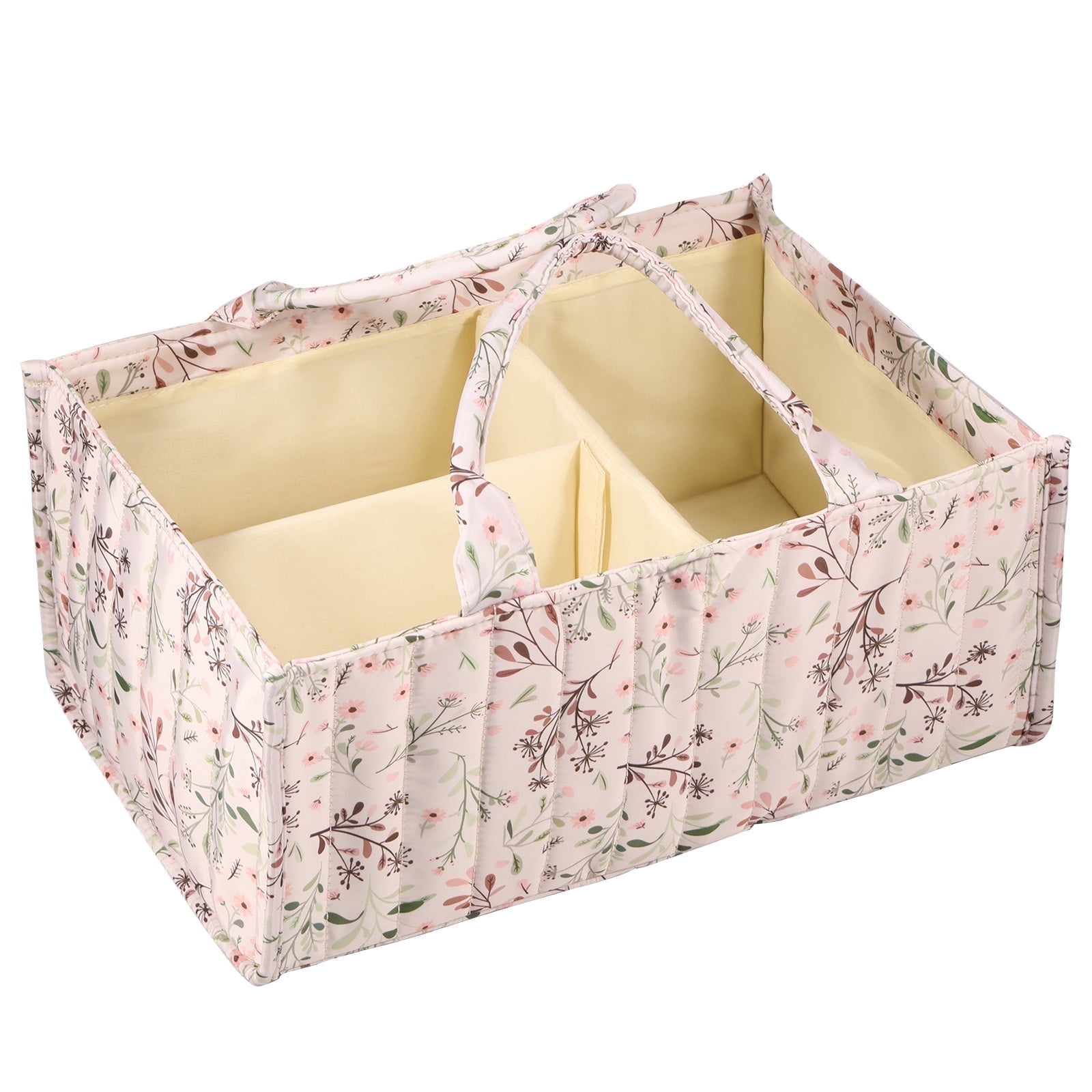 Floral Diaper Caddy Organizer, Stylish Nursery Storage Basket, Gift for Baby Shower, Baby Registry Must Have, Newborn Essentials