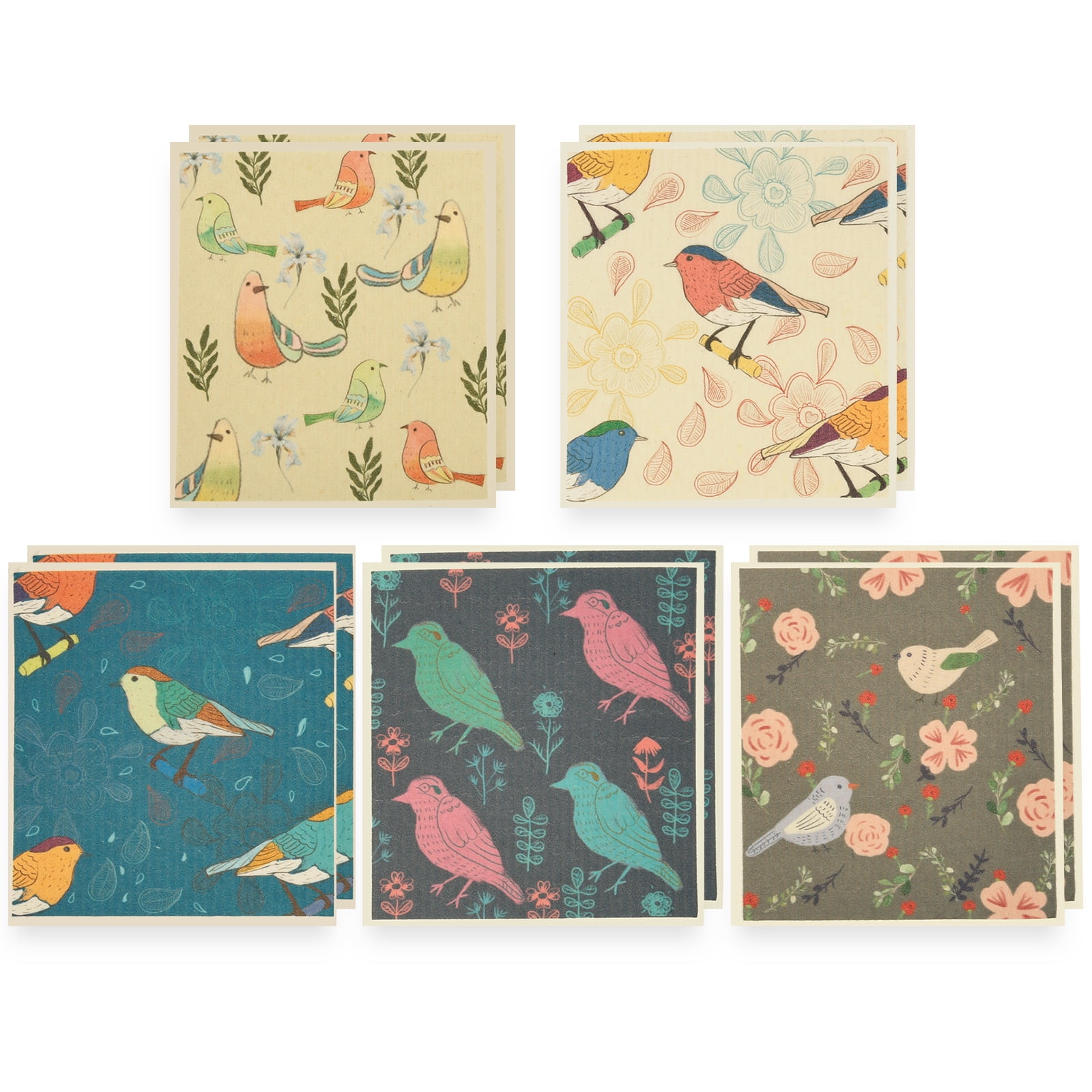 Tcwhniev 10Pcs Swedish Dishcloths Absorbent Kitchen Towels Reusable Dish Towels Cleaning Wipes for Dishes Cookware Countertop