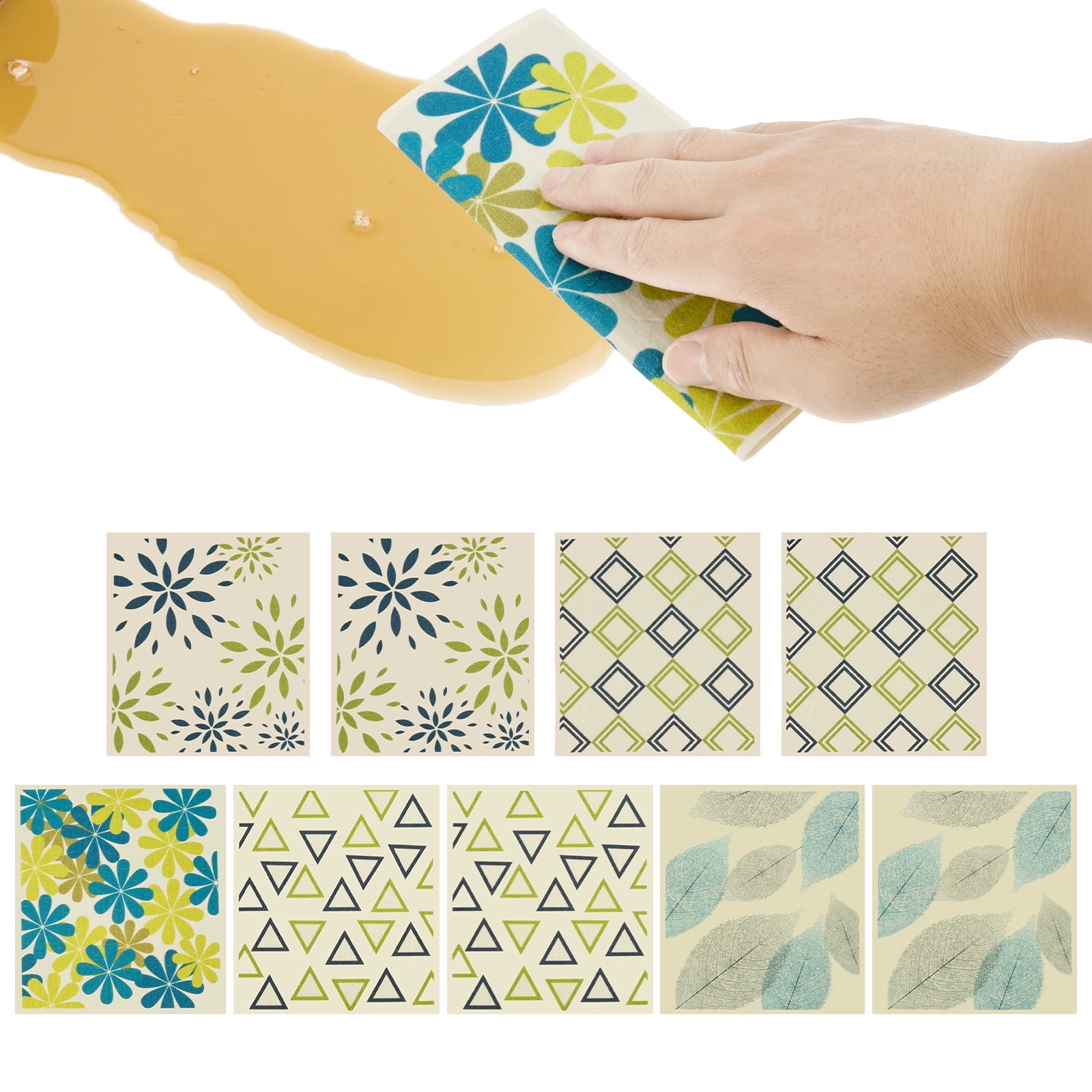 10Pcs Swedish Dishcloths Absorbent Kitchen Towels Reusable Dish Towels Cleaning Wipes for Dishes Cookware Countertop