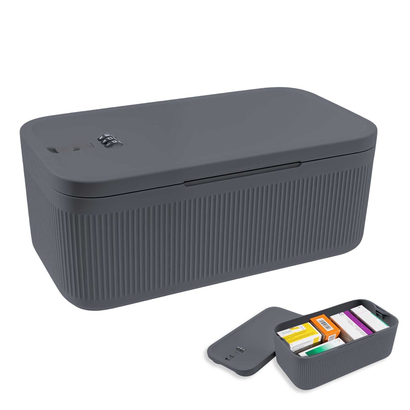 Medication Lock Box Versatile Safe Small Lockable Storage Box Portable Food Refrigerator Container for Your Home Usage