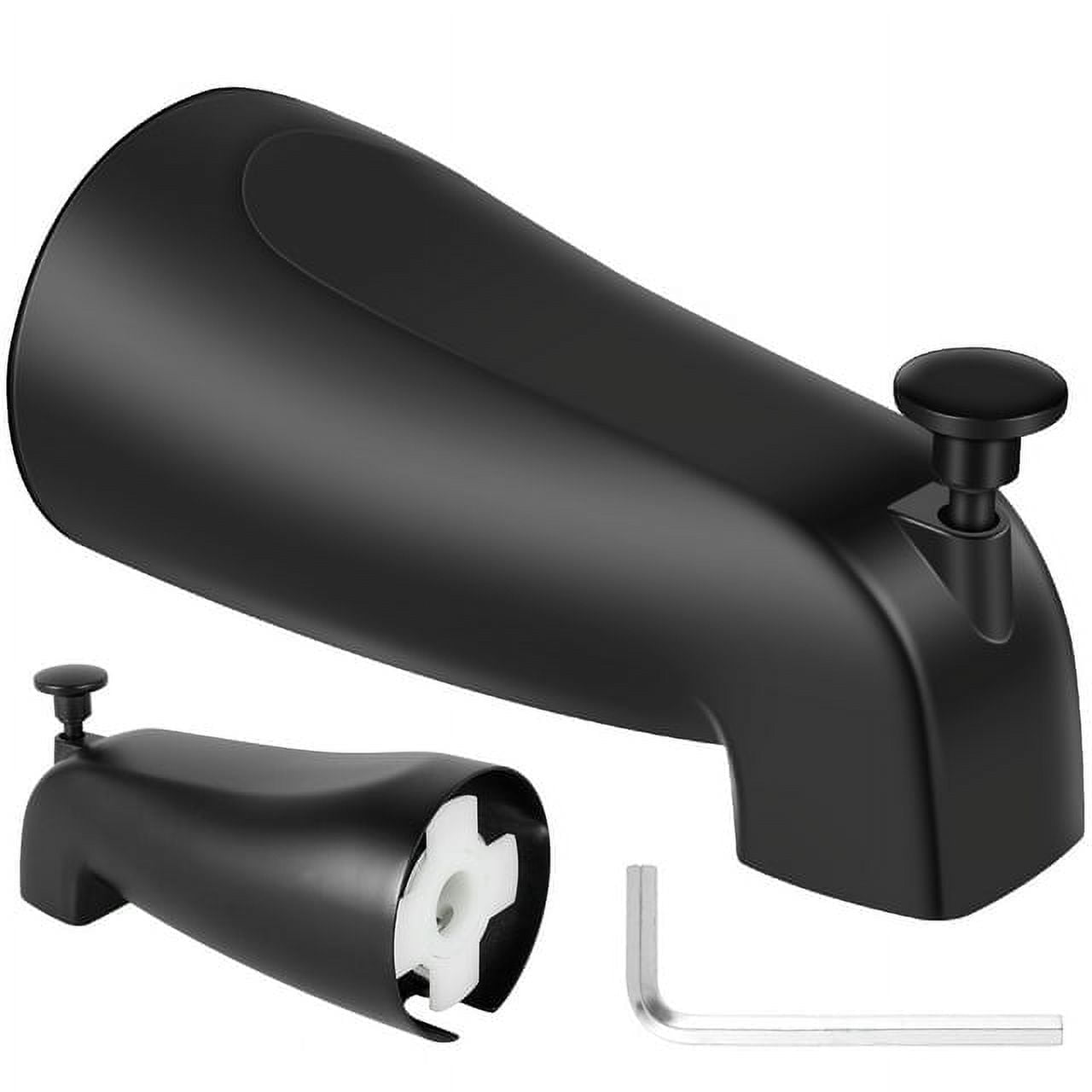 Tcwhniev Bathtub Spout with Diverter Slip Fit Zinc Alloy Bathtub Faucet Replacement Easy Installation Tub Spout Home Hotel Bathroom Accessories for 1/2 inch Copper Tube