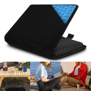 Travel Gel Seat Cushion Foldable Gel Chair Cushion Portable Comfortable TPE Camping Seating Pad for Stadium Camping Hiking