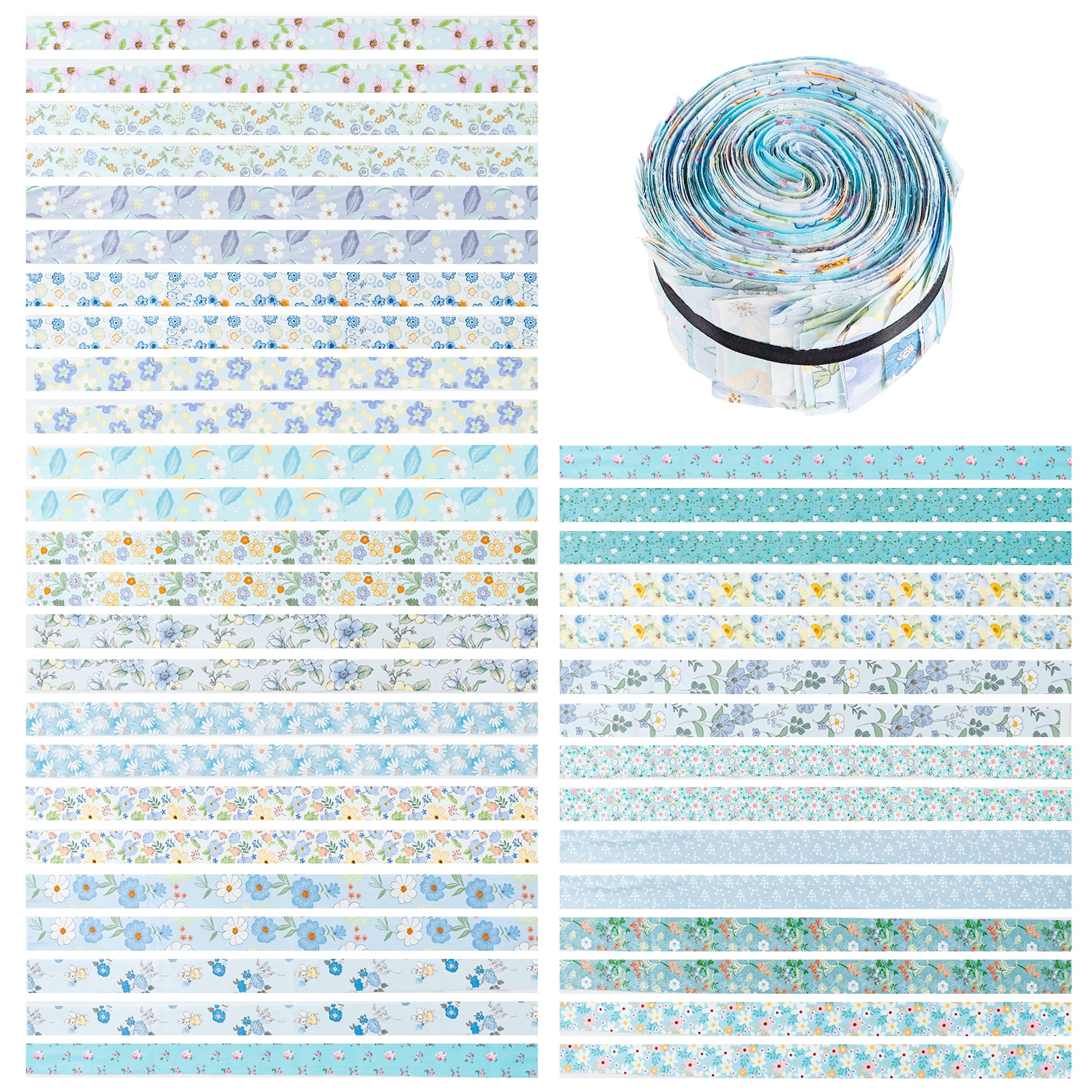 Jelly Roll Fabric Pretty Cut Strips Fashionable Jelly Roll Versatile Cloth Quilts Strips Colorful Cotton Strips Bundles Comfortable Cotton Quilting Fabric for Home Decor