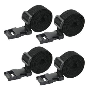 4 Pack Lashing Straps, Nylon Travel Ratchet Tie Down Straps, Heavy Duty Tension Belts Adjustable Tie Down Straps for Motorcycle, Packing, Backpack Accessory