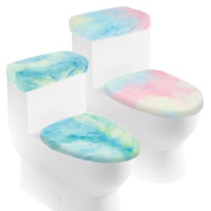 Stretching Toilet Covers Set Soft Versatile Protective Bathrooms Seat Cover Marble Toilets Tank Cover Kit Stylish Tank Top Covers for Your Home