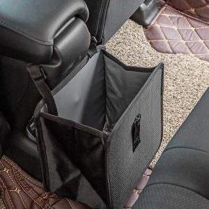 Hvxrjkn 6.58L Foldable Hanging Car Trash Can - Portable Car Organizer Dustbin with Adjustable Strap, Waterproof Oxford Cloth, Car Garbage Container Rubbish Bucket